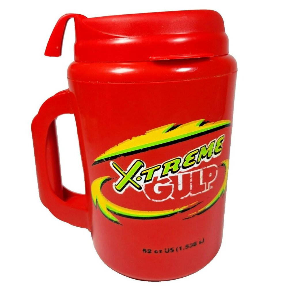 Aladdin 7-Eleven XTREME GULP 52oz Insulated Travel Beach Mug & Lid RED
